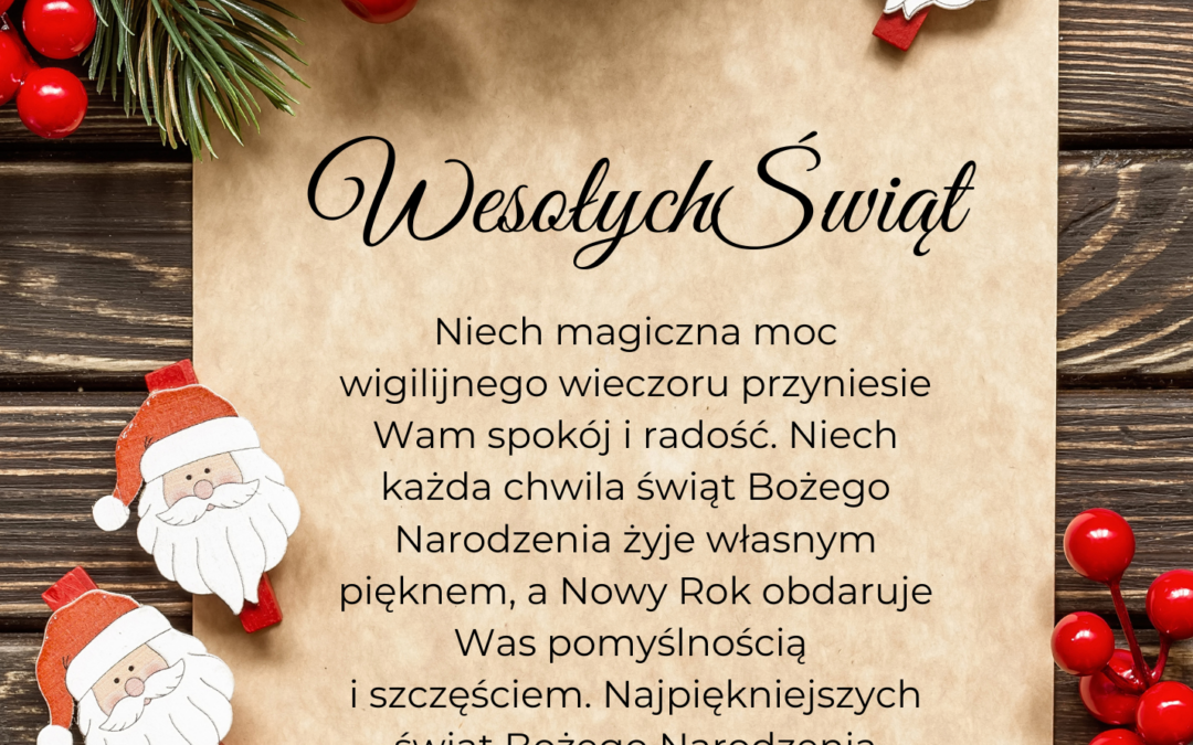 ŻYCZENIA ŚWIĄTECZNE I NOWOROCZNE