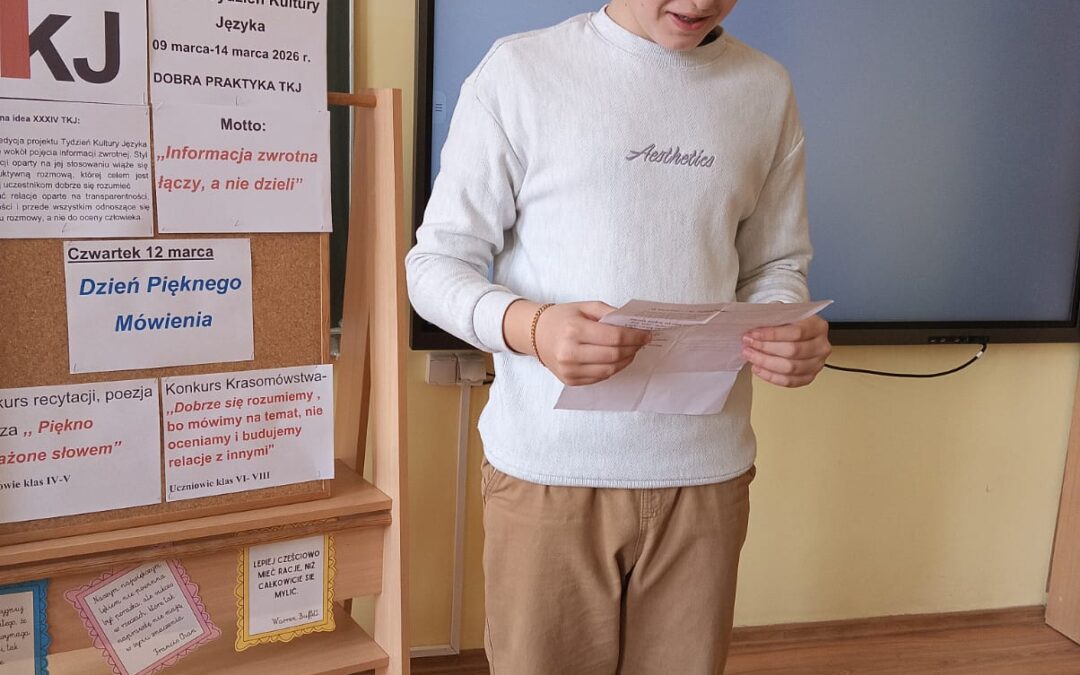 Udział naszej szkoły w XXXIV Tygodniu Języka Polskiego w województwie świętokrzyskim