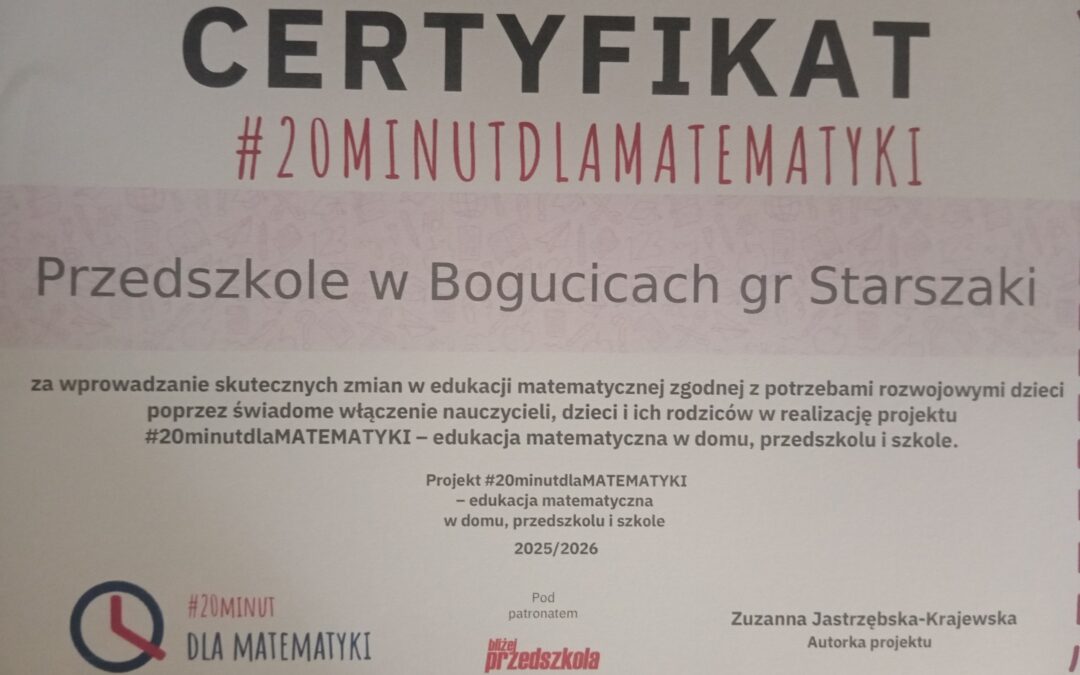 Ogólnopolski projekt „20 minut dla matematyki”